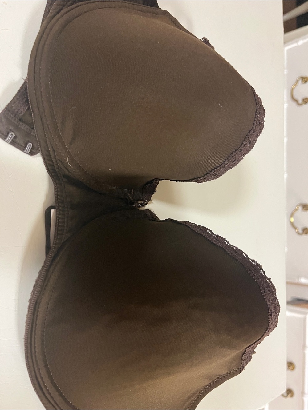 Everyday Smooth underwire  T-Shirt Bra in Dark Brown with lace trim
